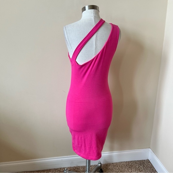 Naked Wardrobe  Cutout One-Shoulder Mini Dress in Pink 17762 - Picture 7 of 10
